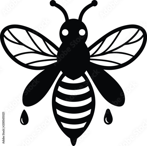 vector illustration of a bee