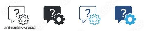 Fotografía Support and settings icon set