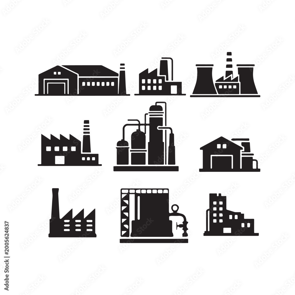 Obraz premium set of vector industry building