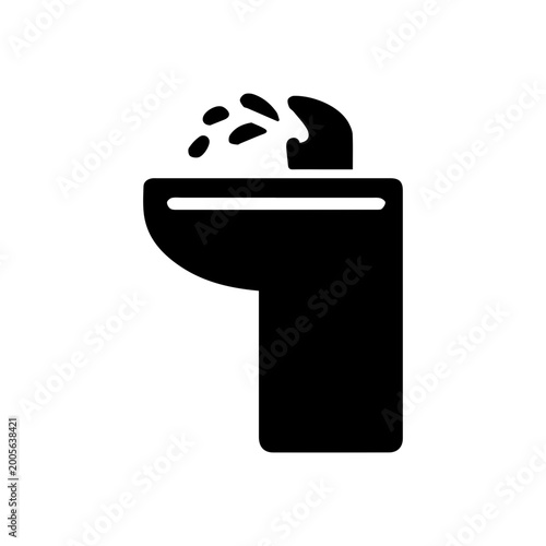 Konstfotografi Drinking water fountain icon isolated on transparent background svg png