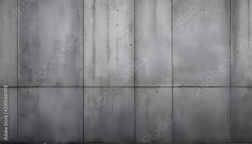 textured concrete wall with vertical and horizontal panels in gray tones showcasing slight imperfections and stains for a rugged industrial look