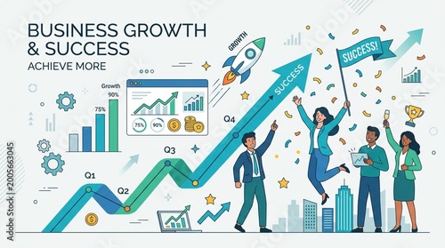 Startup Business Growth Concept Illustration