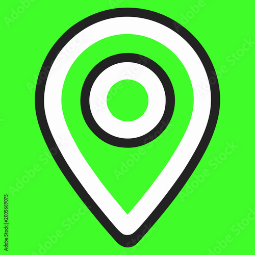 Free Download Location pin icon. Minimal map marker vector for navigation apps. Geotag pointer marking place and position symbol. Clean destination point sign pictogram concept - GFXLoad
