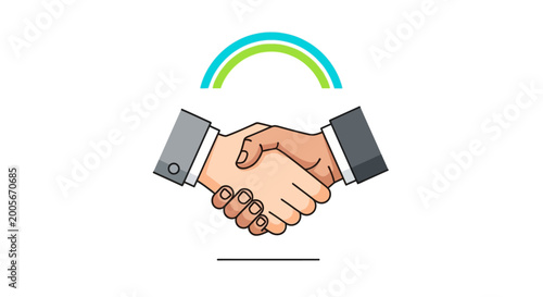 Canvas Print Business handshake symbolizing agreement and partnership.