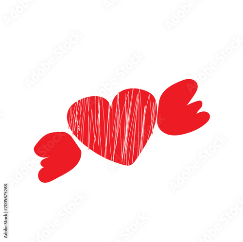 red heart vector illustration