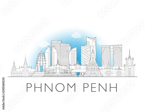 Photos Phnom Penh, skyline, Cambodia