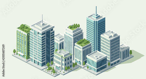 Tableau sur toile A clean, contemporary building design evokes a sense of stability and progress