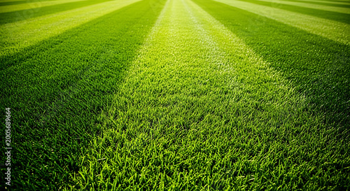 Fresh green grass field striped texture background with background football landscape wallpaper