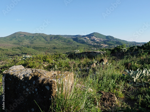 Slika na platnu Rovine archeologiche di Tusculum: panorama storico tra le colline dei Castelli R