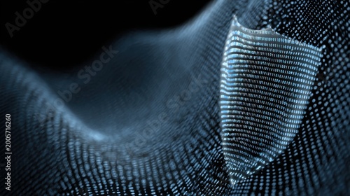Digital Fortress: An artistic representation of data protection and cyber security, visualizing a digital shield as a bulwark against the forces that threaten it.