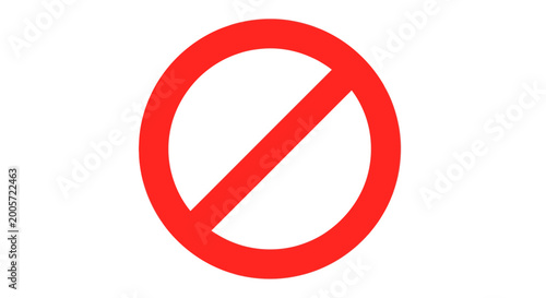 Red prohibition sign with diagonal line, isolated on white background, graphic resource Free Download Red prohibition sign with diagonal line, isolated on white background, graphic resource - GFXLoad