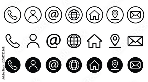 Foto Contact us icon set