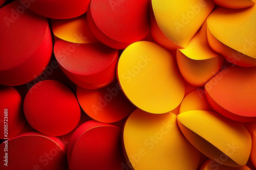 abstract background of red and yellow circles