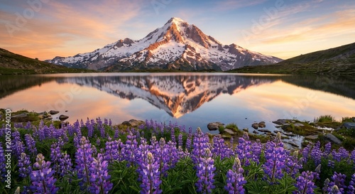 Golden Hour at the Alpine Lake