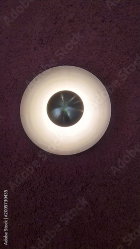 Close-up of a Glowing White Sphere with a Dark Center.