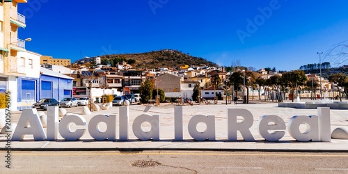 Alcalá la Real, Andalucía, Spain. January 11, 2026.- Letters spelling out the name of the town of Alcalá La Real