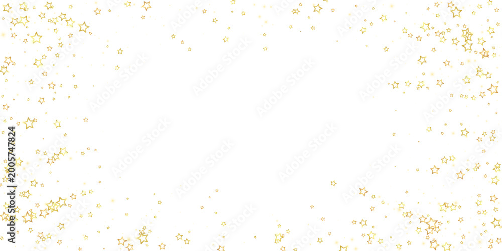 Obraz premium Gold sparkling star confetti.