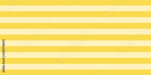 Seamless vertical yellow and light cream stripes pattern background. Simple and clean geometric design for wallpaper, fabric, or graphic backdrop.