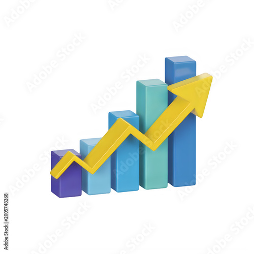 Growing bar chart with upward arrow Free Download Growing bar chart with upward arrow - GFXLoad