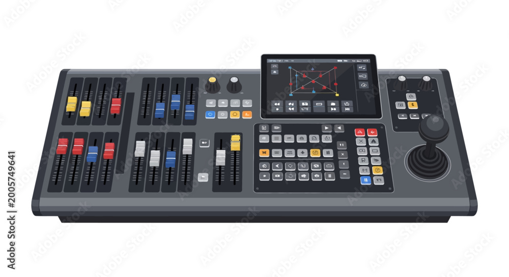 Fototapeta premium Professional audio mixing control board.