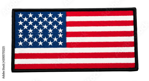 American independence day us flag patch isolated on transparent background patriotic symbol