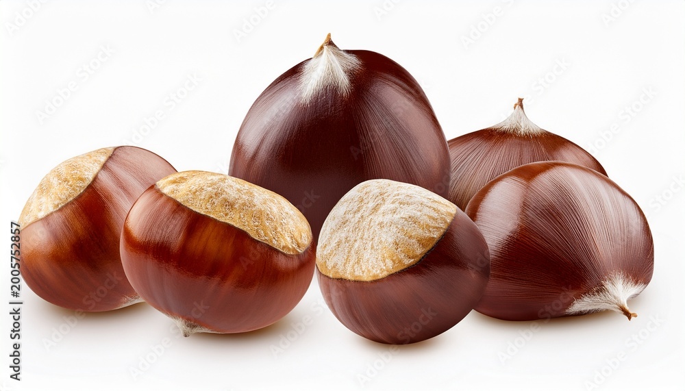 Obraz premium chestnut isolated on white background