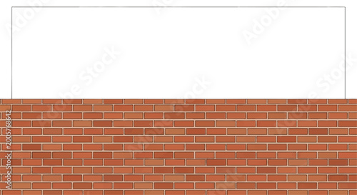Brick wall background. Brick wall with blank copyspace. Brick wall pattern. Seamless brick wall.
