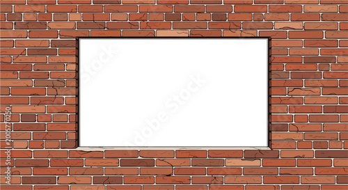 Принти на полотні Brick wall with blank copyspace