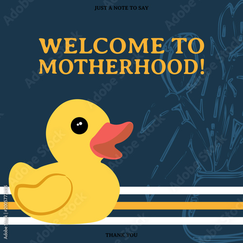 simple clean line art baby shower welcome sign