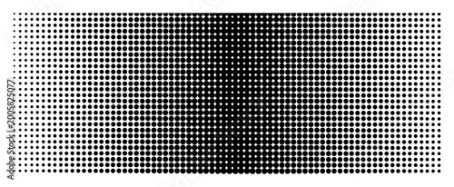 Photos A gradient of black dots from sparse to dense creating a visual effect of fading