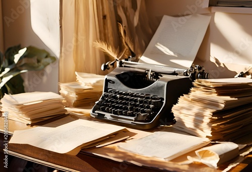 vintage portable typewriter designed for convenient writing with timeless mechanical charm and nostalgic appeal 