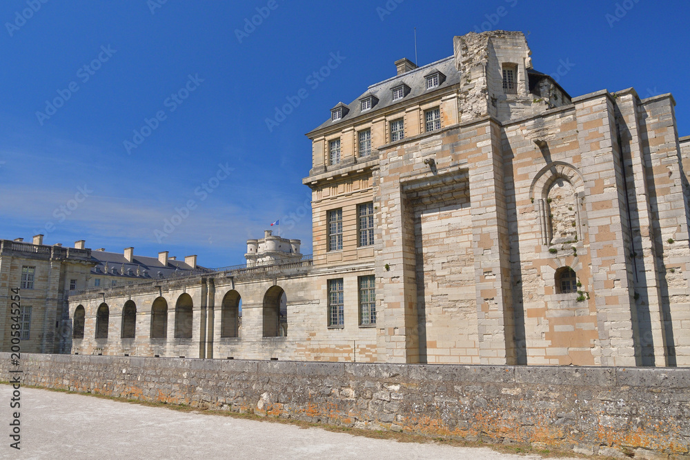 Fototapeta premium Château de Vincennes near Bois de Vincennes under sunny sky in Paris, France, April 24, 2026