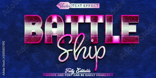 Foto Heavy Battleship Naval Combat Typography Vector Fully Editable Smart Object Text