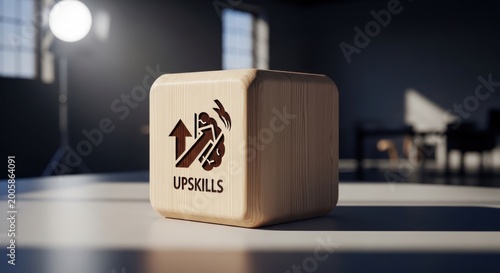Wooden cube with 