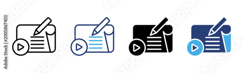 Photos Content icon set multiple style collection