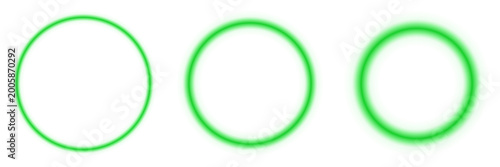 Konstfotografi Radioactive Isotope Decay Energy Emission Glowing Green Ring