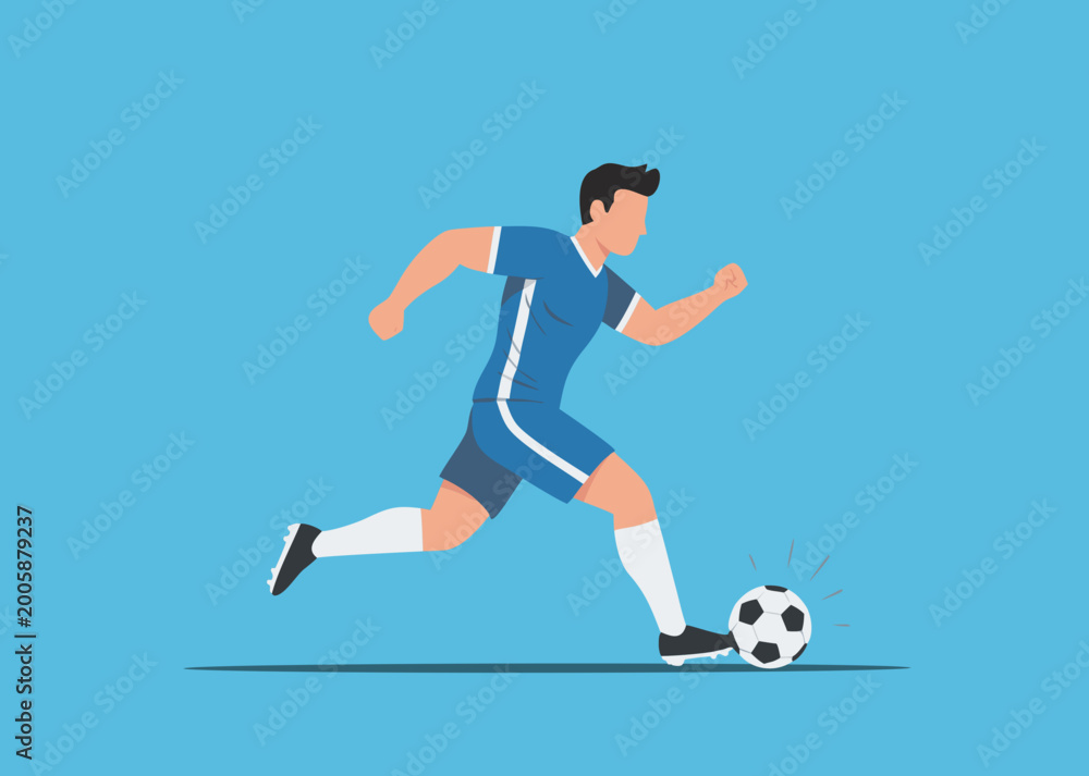 Obraz premium soccer player silhouette