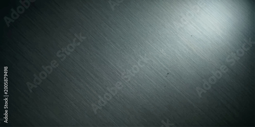 Obraz na plátně A textured, industrial metal surface with subtle diagonal brushstrokes, and a single light source adding depth and contrast