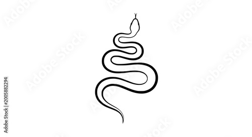 Tablou pe pânză Abstract Snake Outline Illustration