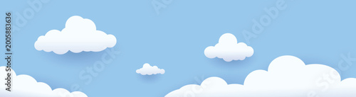 Sky and clouds background, cloudy vector illustration