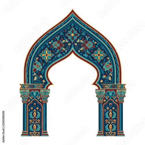 Ornate Islamic Archway with Intricate Designs.