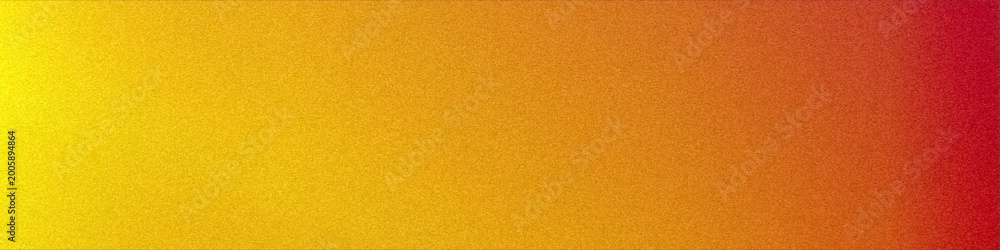 Fototapeta premium Vibrant yellow merging into rich red with a fine grain texture forms an energetic, modern strip ideal for web headers, banners, and bold graphic design layouts.