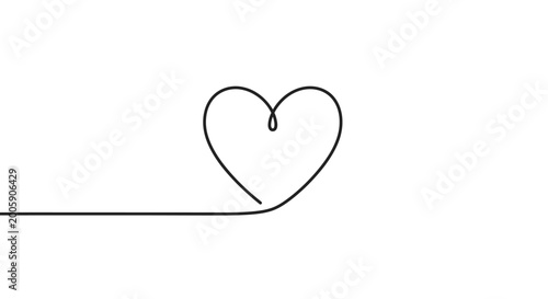 Photos Simple line drawn heart symbol.