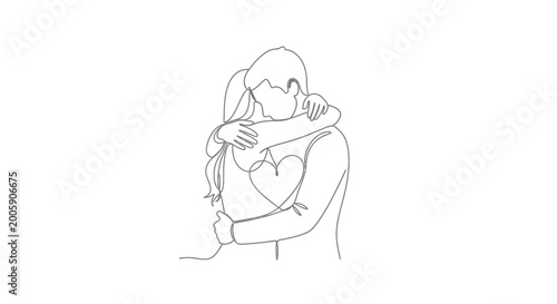 Fotografie Woman Hugging Herself in Sorrow.