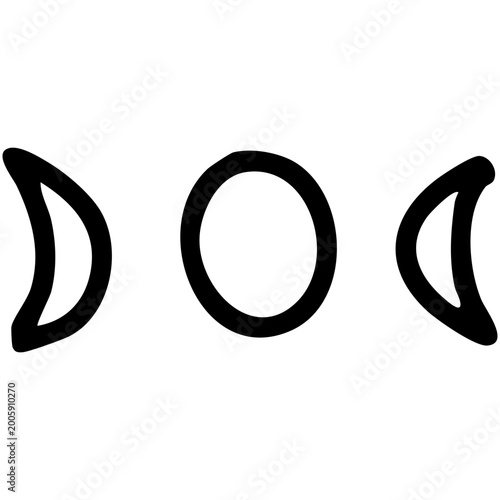 Photos Phases of the Moon Graphic Design Element for Celestial and Astrological Themes