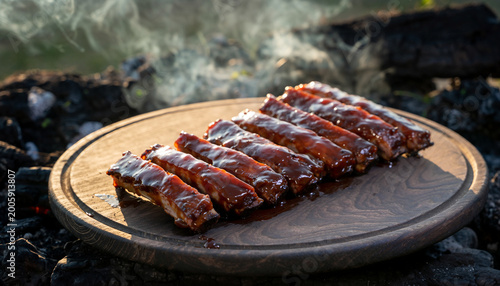 barbecue on the grill