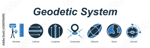 Φωτογραφία Geodetic System banner web icon vector illustration concept with an icon of Geod
