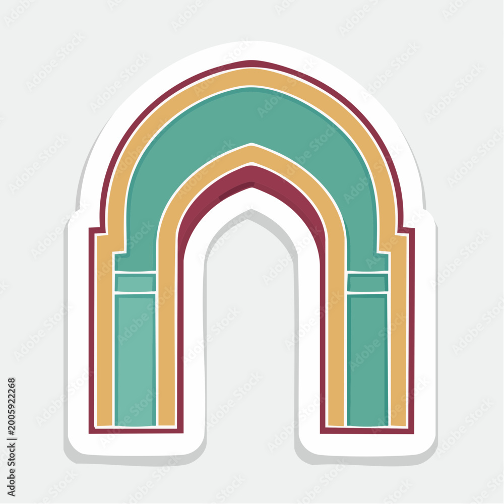 Fototapeta premium Stylized Islamic Archway Design