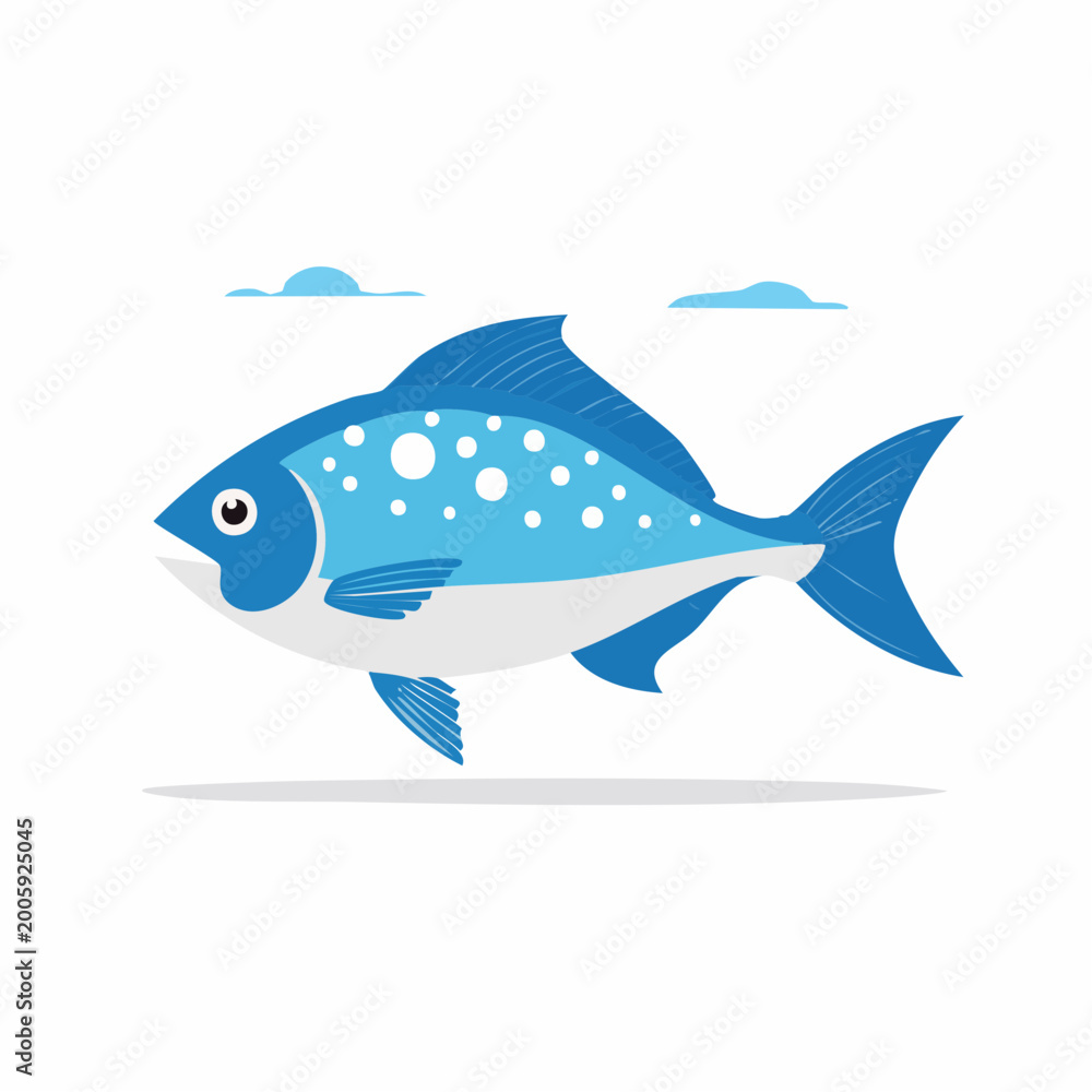 Obraz premium Blue Fish Illustration