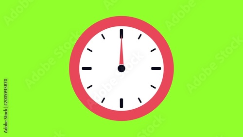 1 Hours fast clock time watch countdown and motion design video